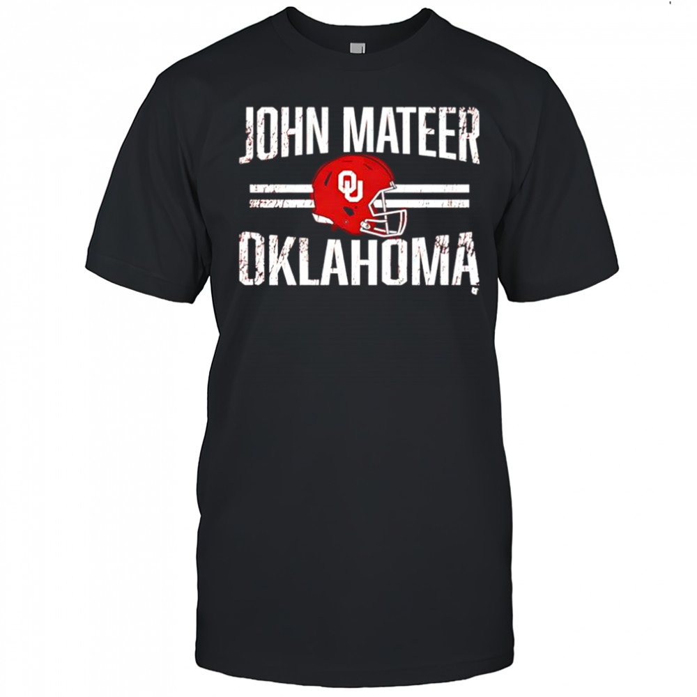 Oklahoma Football John Mateer helmet hero shirt