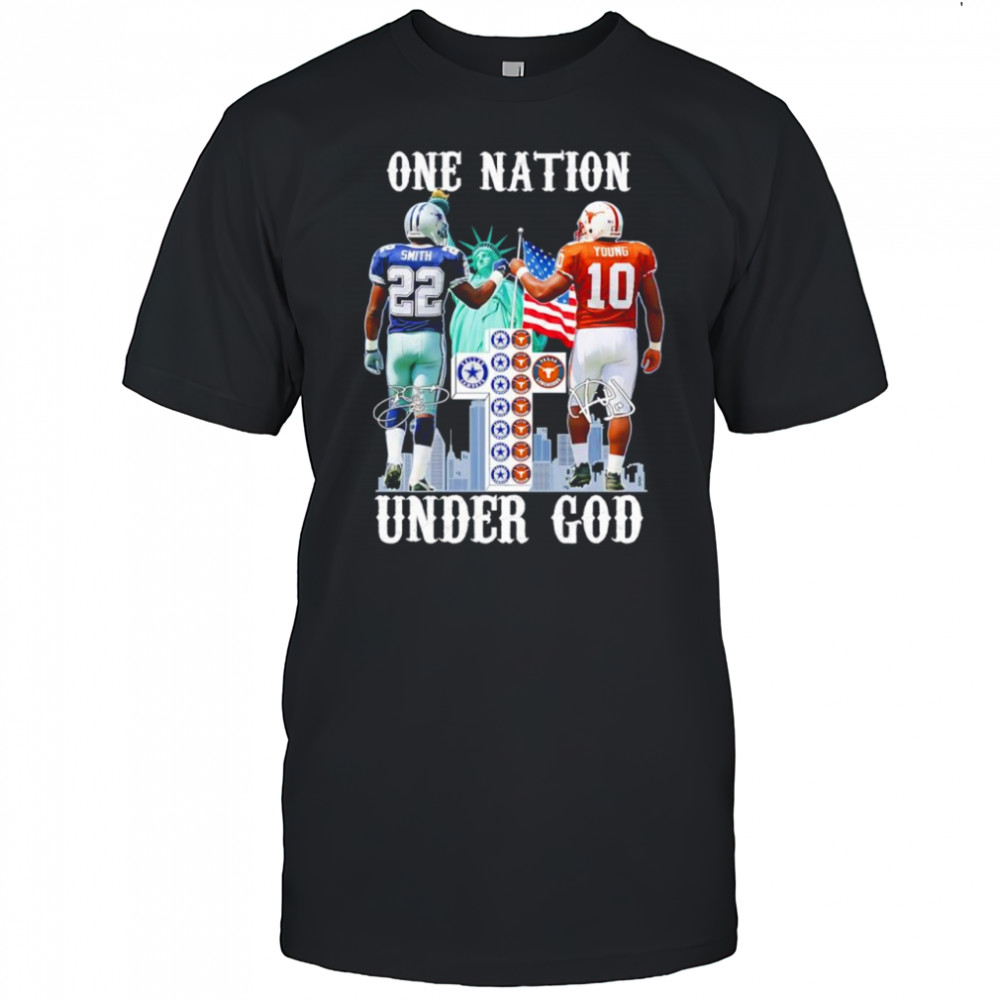 One Nation Emmitt Smith and Vince Young City Skyline signature shirt
