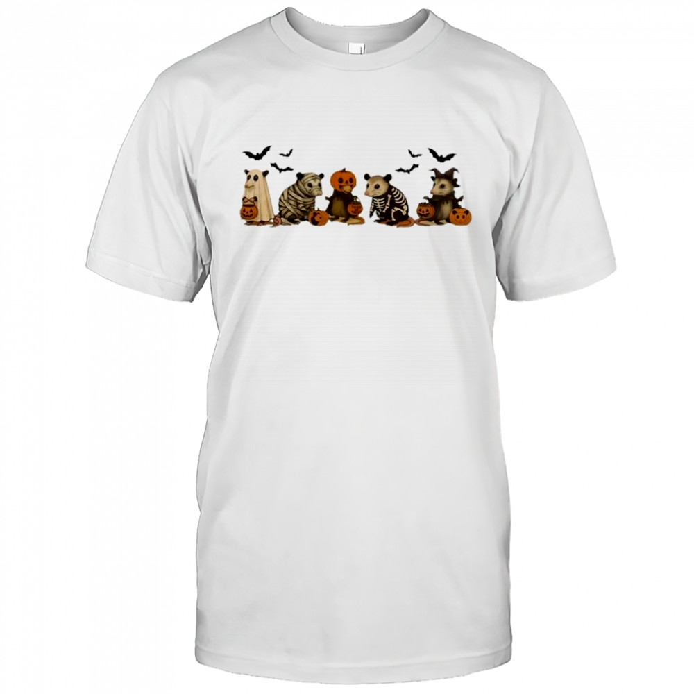 Opossum Halloween retro style shirt