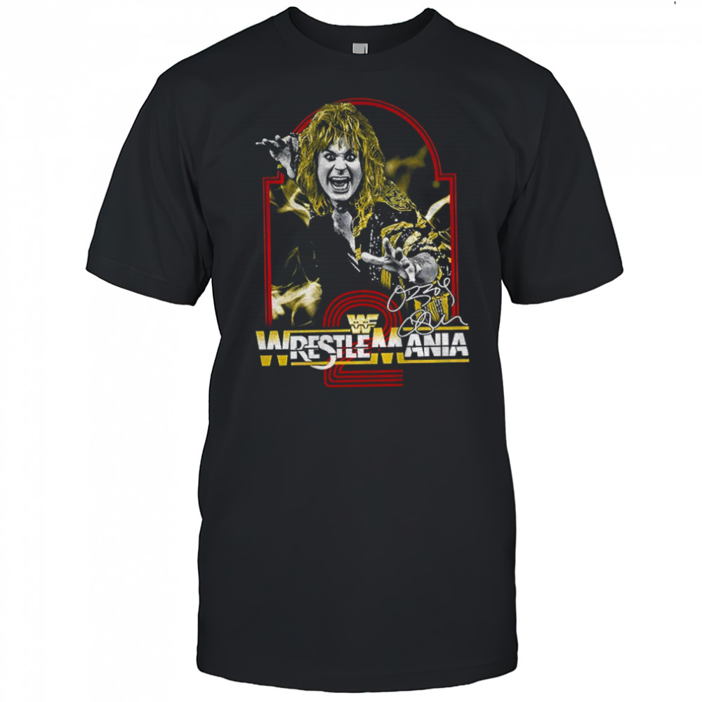 Ozzy Osbourne Black Sabbath WrestleMania WWE signature shirt