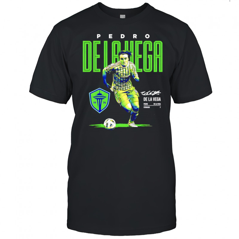 Pedro De La Vega Seattle Sounders FC Bitmap signature shirt