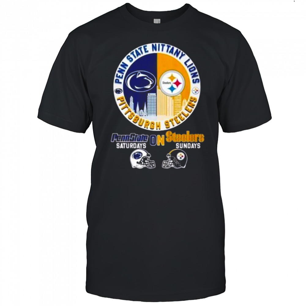 Penn State Vs Steelers Two Pennsylvania Prides In One T-Shirt