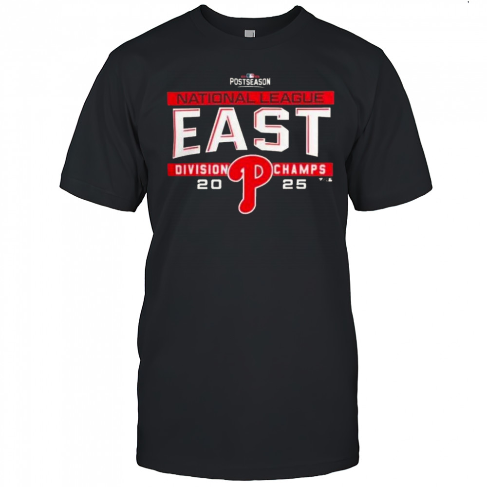 Philadelphia Phillies MLB 2025 NL East Division Title Postseason Locker Room Team T-Shirt