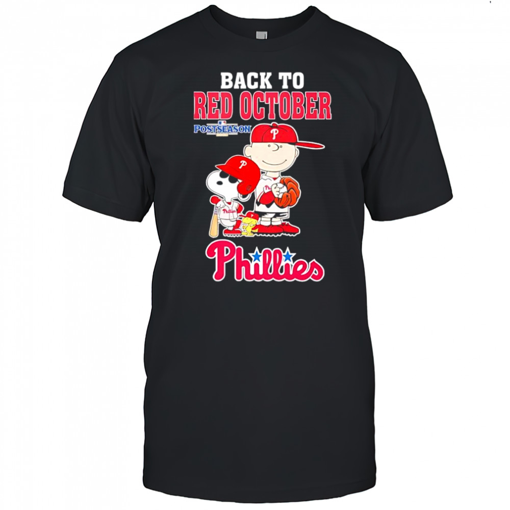 Philadelphia Phillies vs Snoopy Charlie Brown back to Red October NL East Division Postseason shirt
