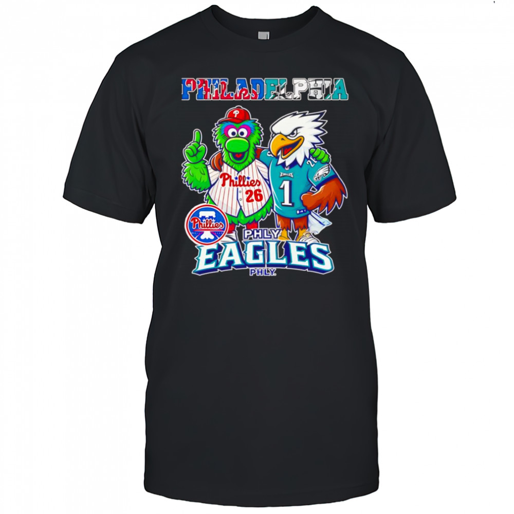 Philadelphia Philly and Eagles mascot shirt