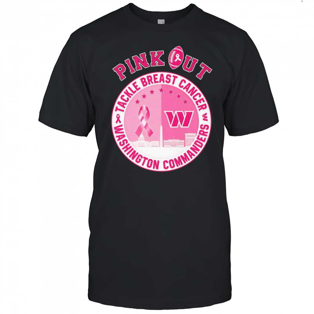 Pink out tackle Breast Cancer Washington Commanders shirt