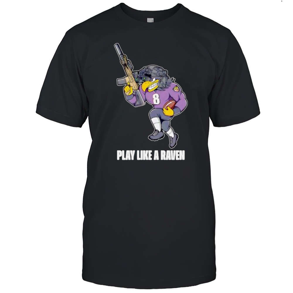 Play Like A Raven Baltimore Ravens Military Raven shirt