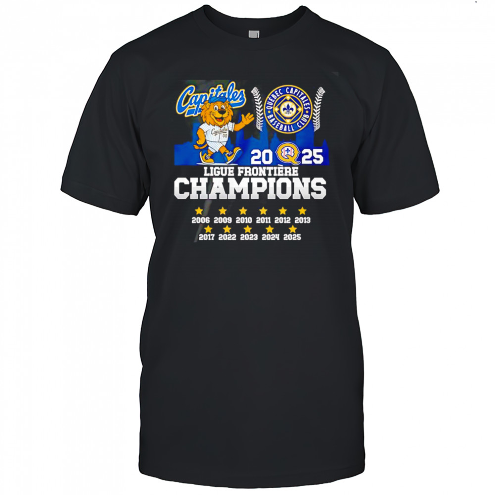 Quebec Capitales 2025 Ligue Frontiere Champions mascot shirt