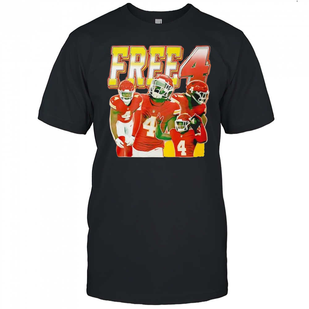 Rashee Rice Free 4 Kansas City Chiefs football shirt