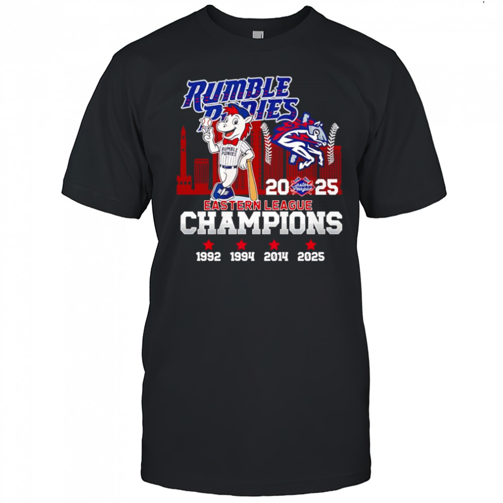 Rumble Ponies 2025 Eastern League Champions mascot shirt