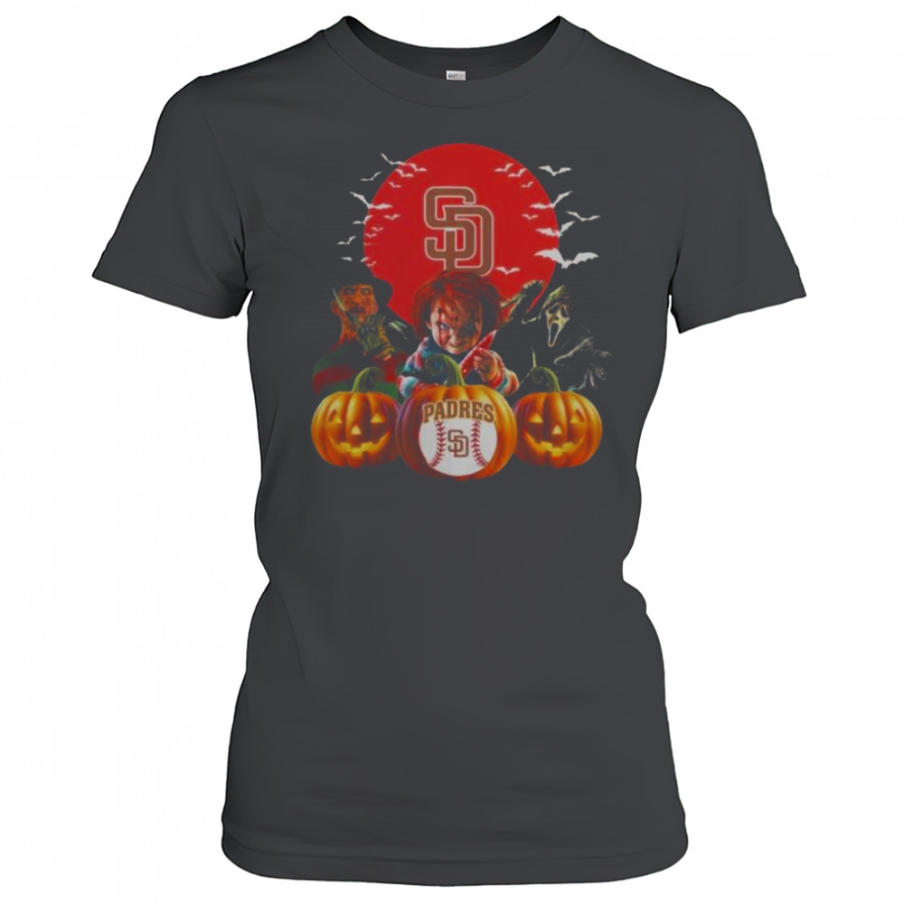 San Diego Padres MLB Horror Movie Halloween T-Shirt