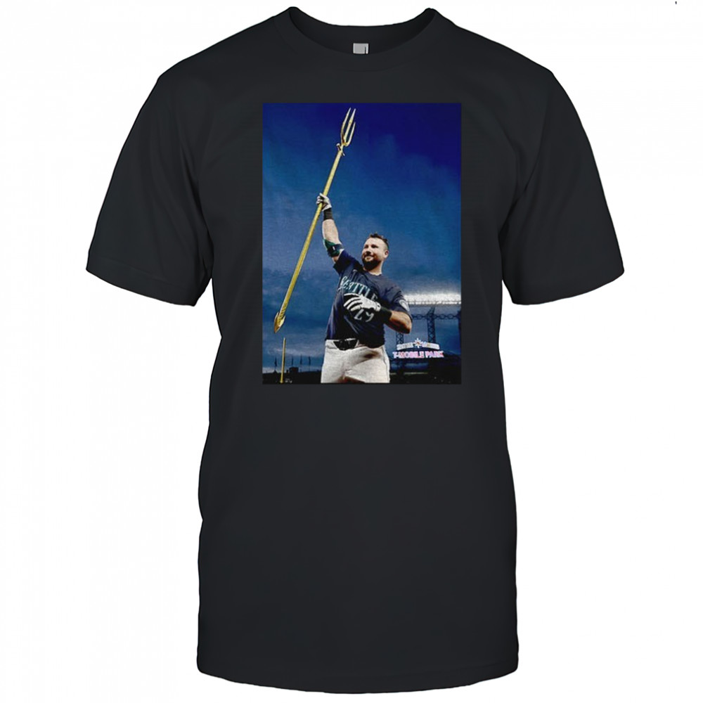 Seattle Mariners Cal Raleigh 60th Home Run Holding Trident Big Dumper Trident Up shirt