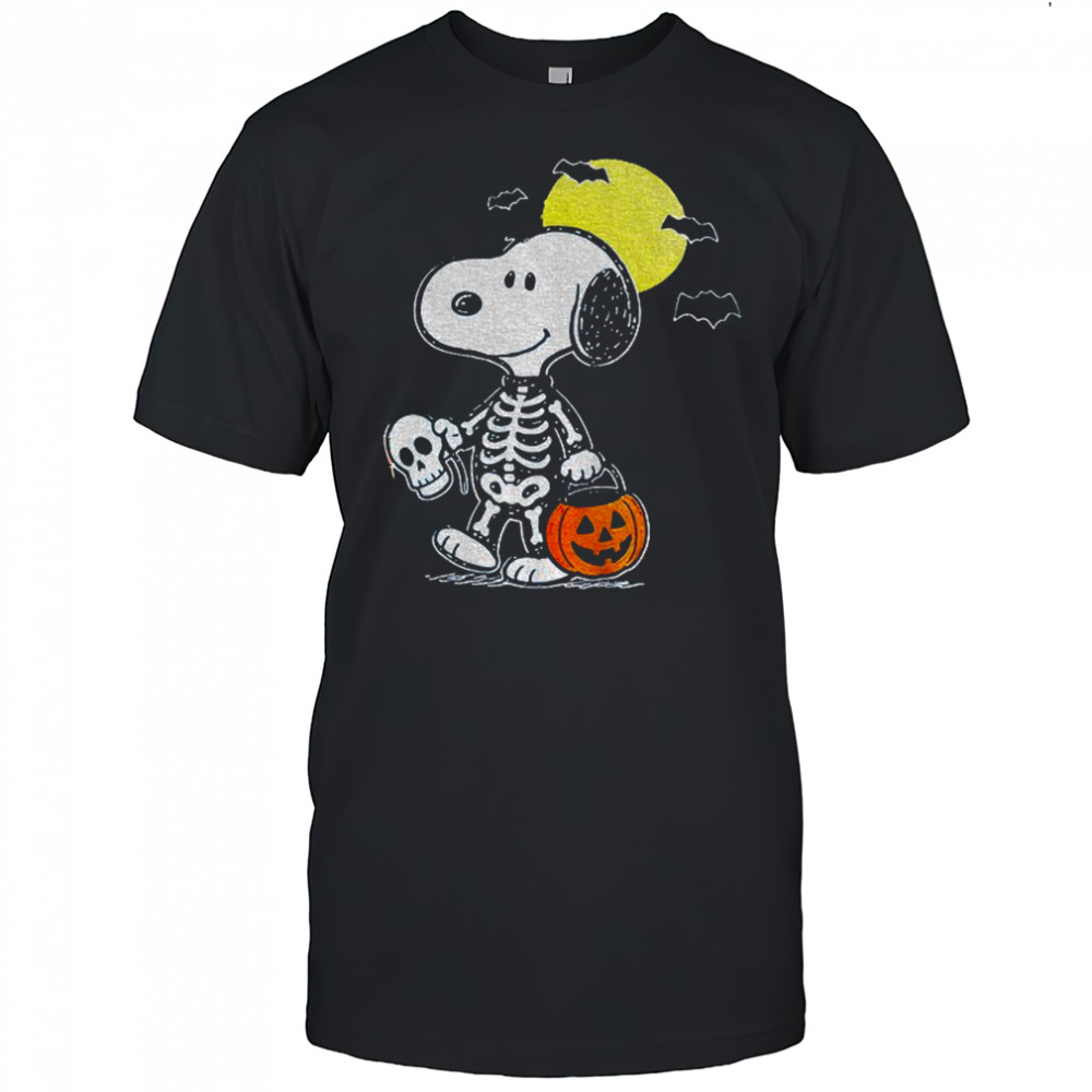 Snoopy Dog skeleton Happy Halloween shirt