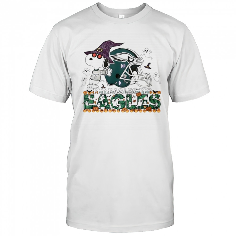 Snoopy fly Eagles fly Eagles Happy Halloween shirt