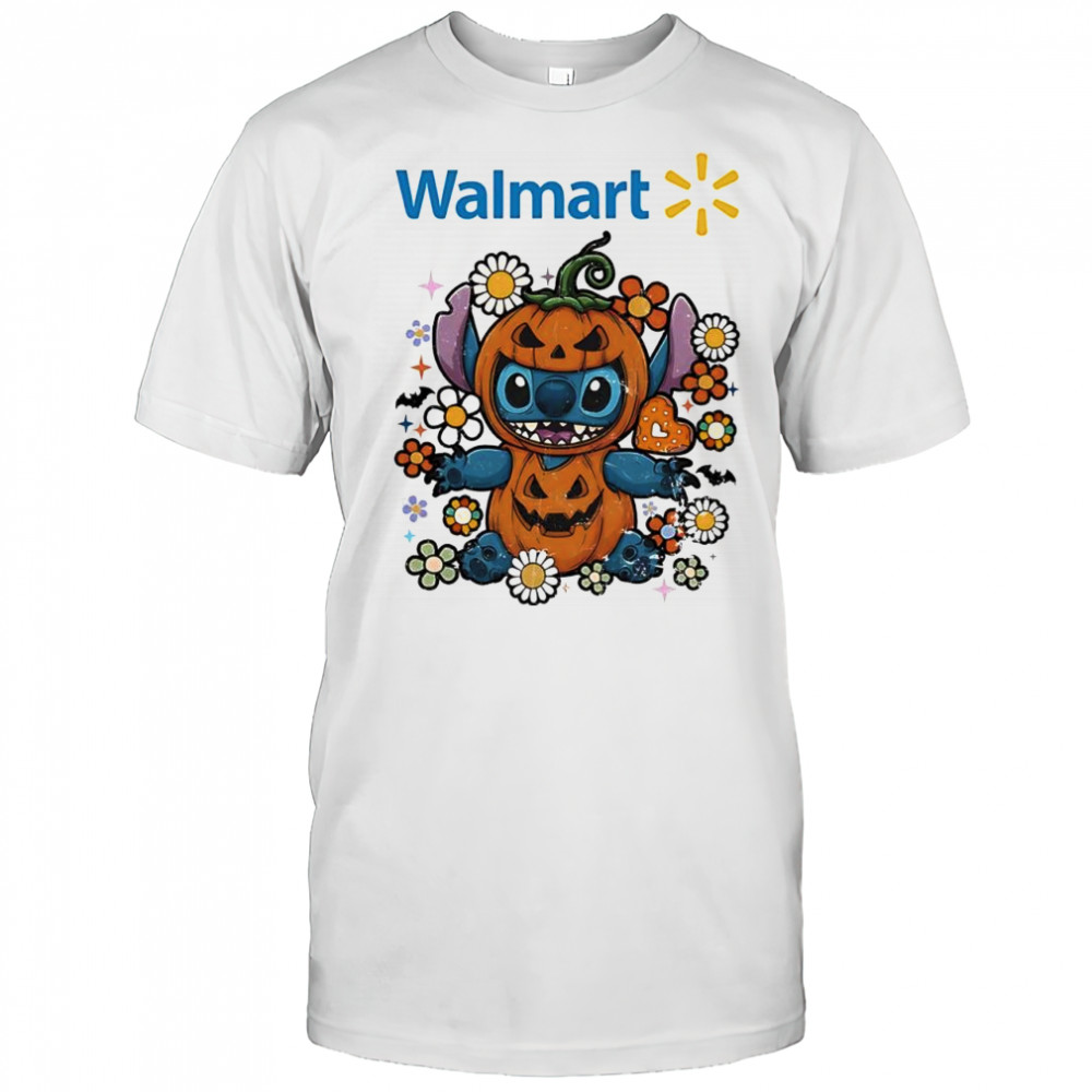 Stitch Halloween with Walmart logo shirt