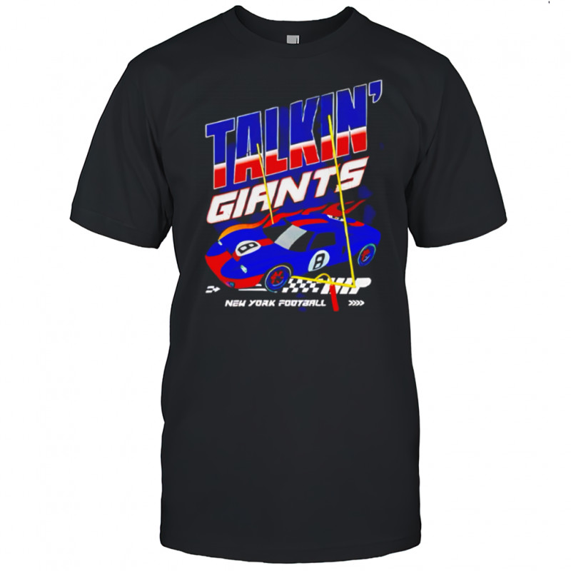 Talkin Giants New York Football Race Car Graphic shirt