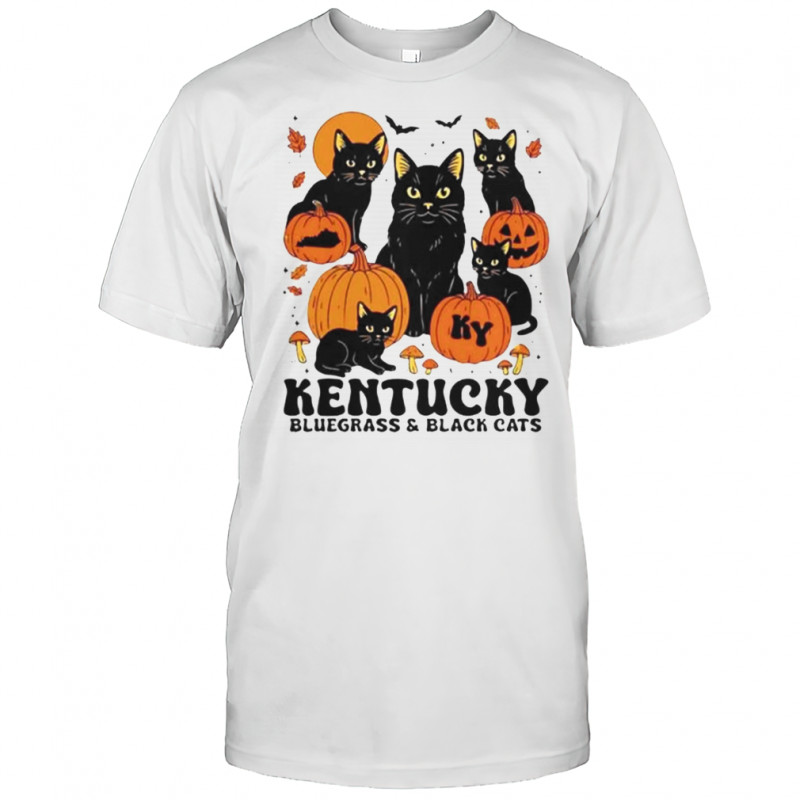 The Bluegrass And Black Cats Halloween Pumpkin T-Shirt