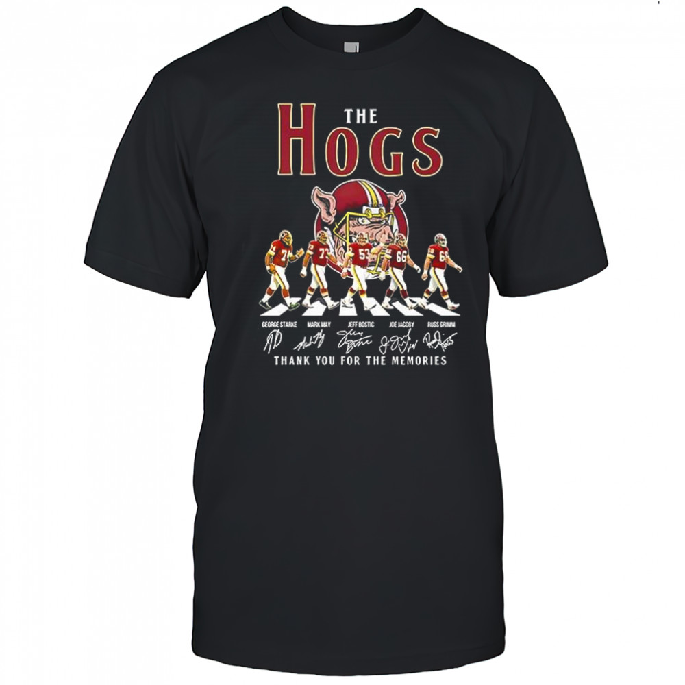 The Hogs Arkansas Razorbacks Abbey Road thank you for the memories shirt