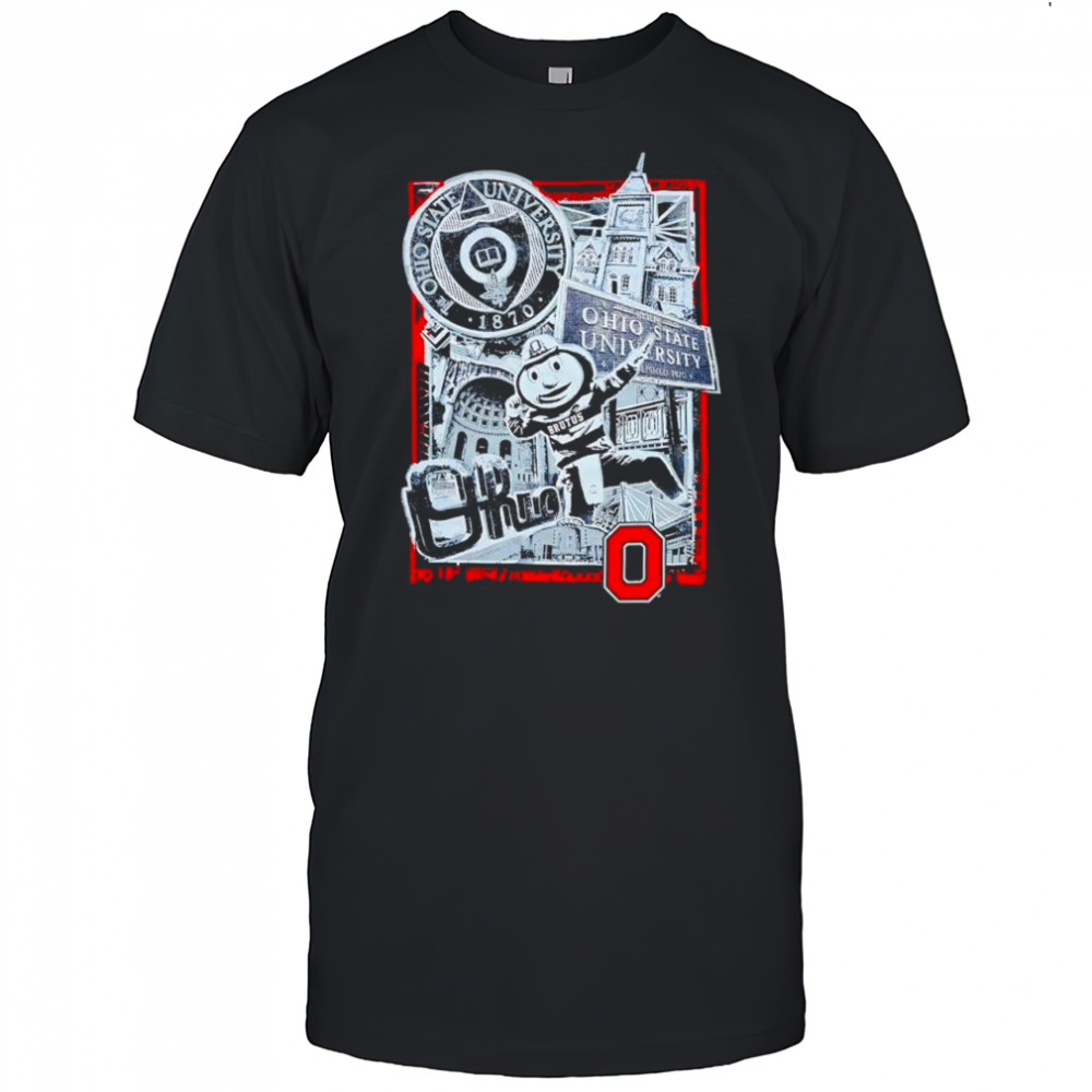 The Ohio State University 1870 Landmark collage mascot shirt