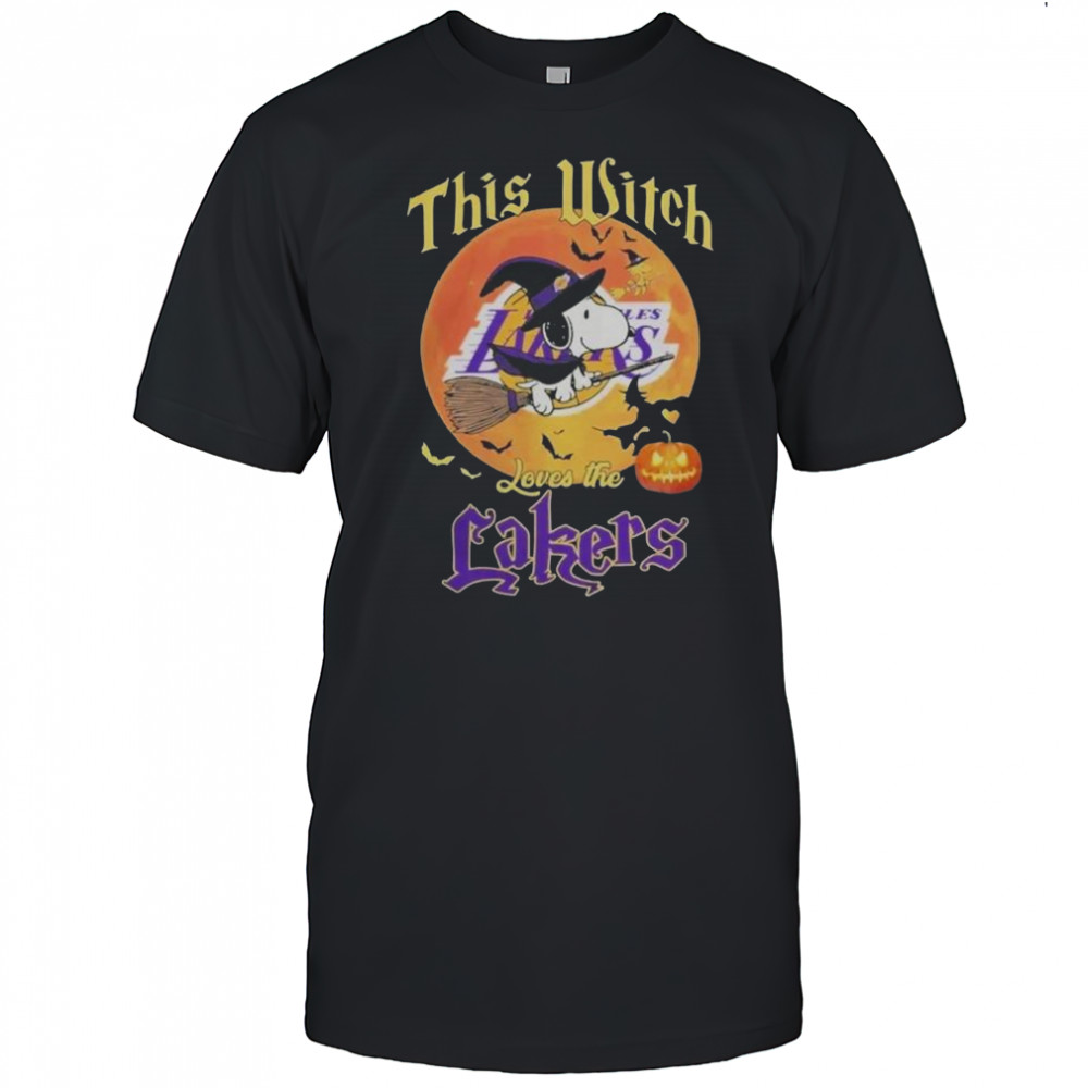 This Witch Loves The Los Angeles Lakers Snoopy Halloween T-Shirt