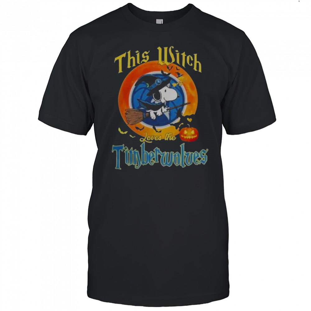 This Witch Loves The Minnesota Timberwolves Snoopy Halloween T-Shirt