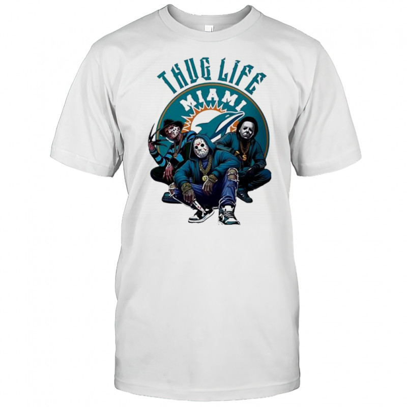 Thug Life Miami Freddy Jason Michael Myers Halloween Football Shirt
