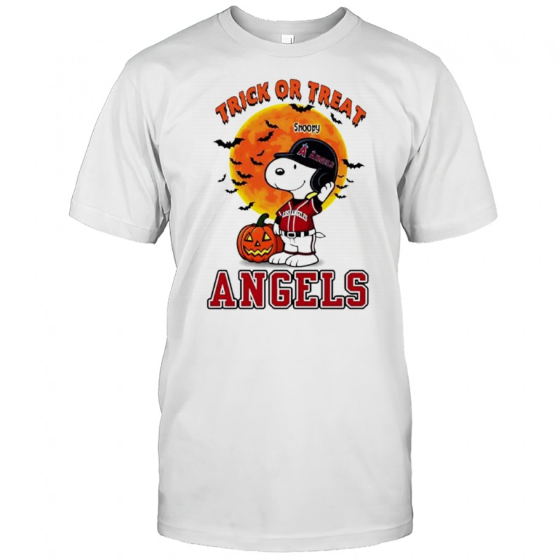Trick or Treat Los Angeles Angels Snoopy Halloween shirt