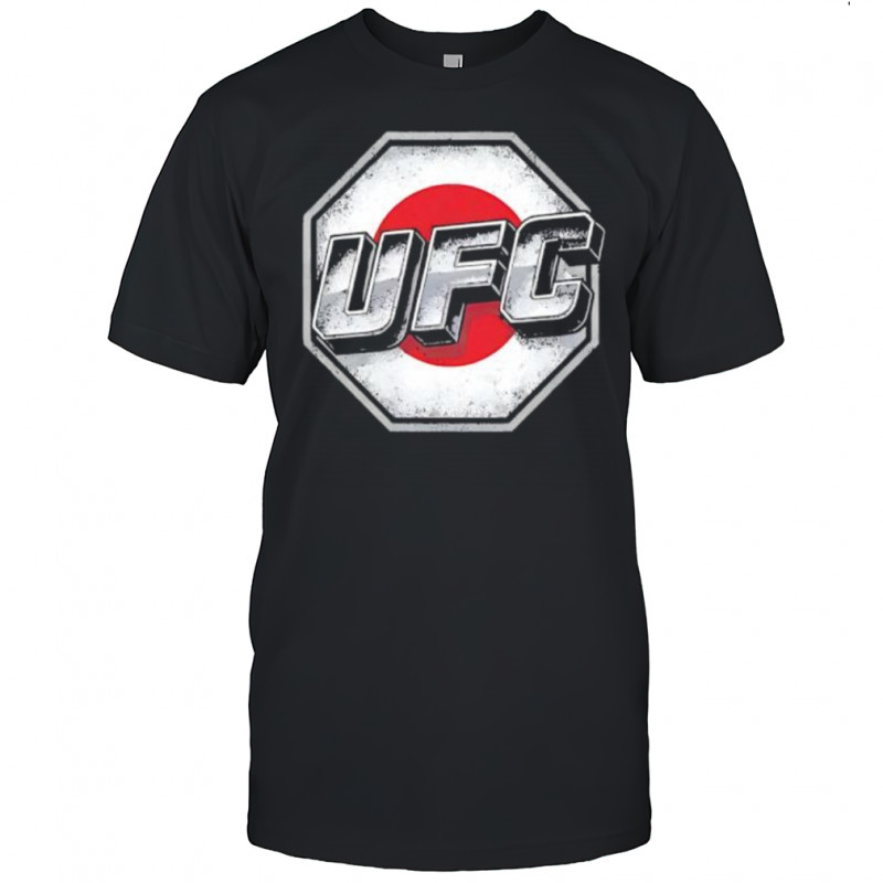 UFC octagon logo Japan flag background shirt