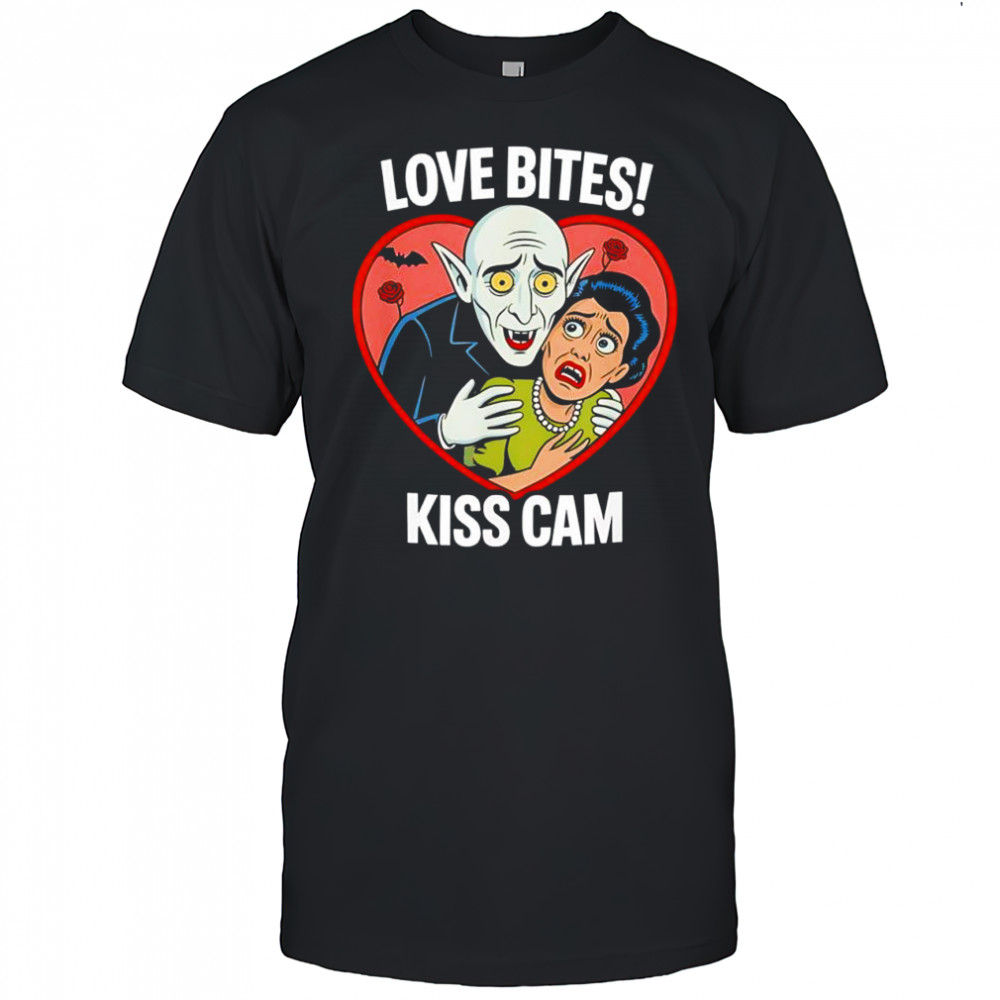 Vampire love bites kiss cam parody Halloween shirt