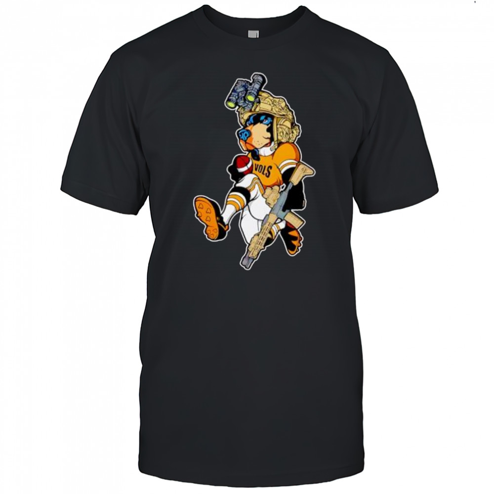 Vols Tennessee Football Dog Military Rifle Night Vision shirt