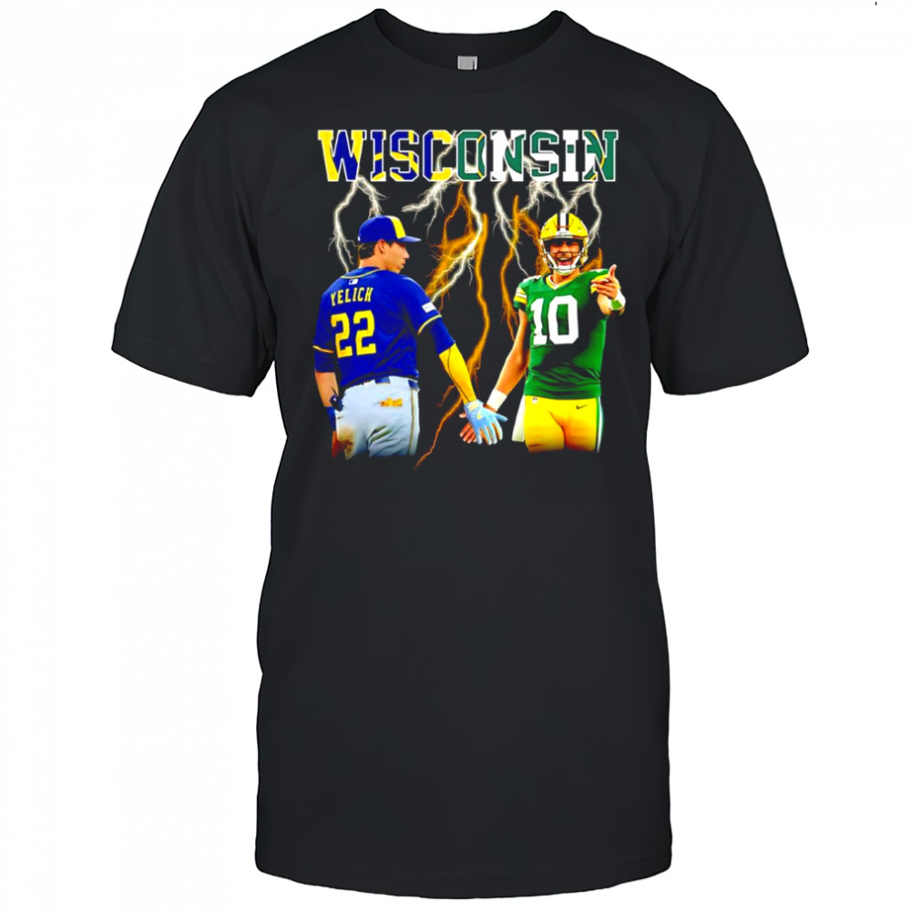 Wisconsin Christian Yelich Milwaukee Brewers & Jordan Love Green Bay Packers shirt