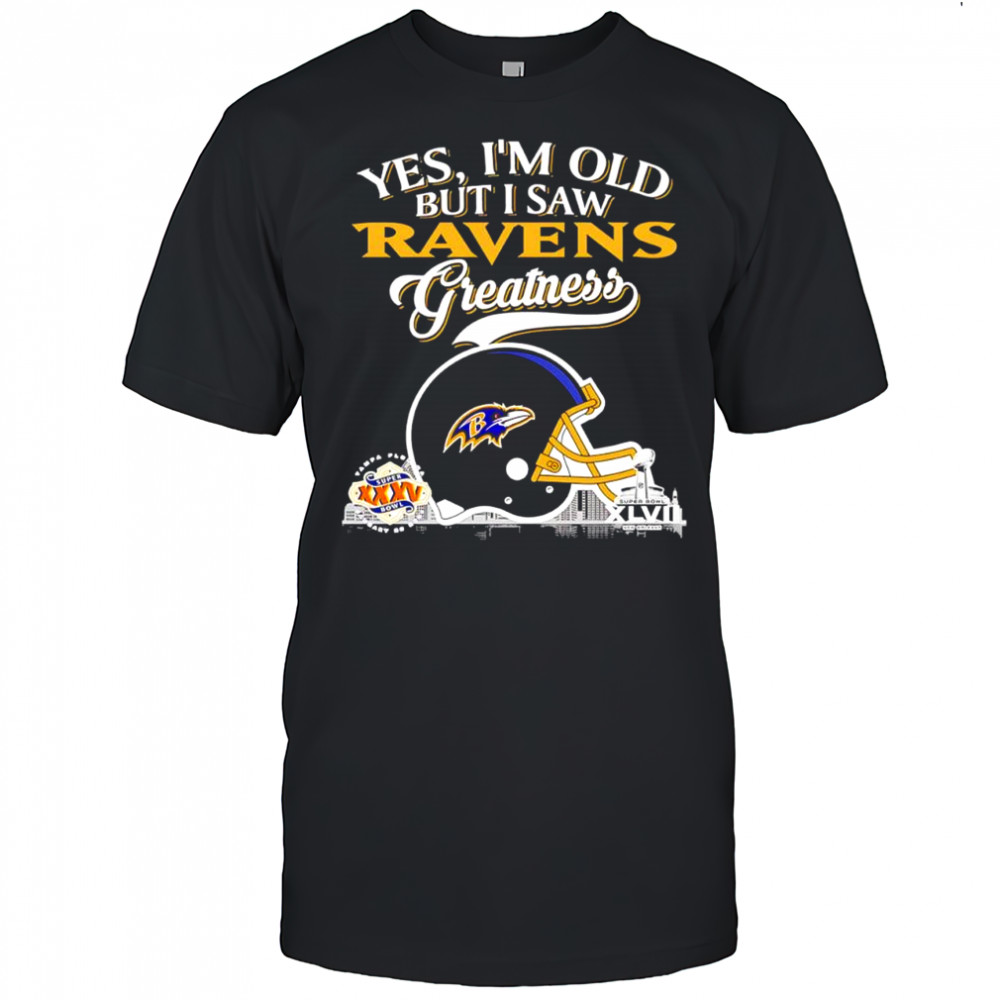 Yes i’m old but i saw Baltimore Ravens Greatness helmet logo shirt