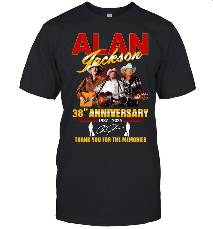 Alan Jackson 38th Anniversary 1987–2025 Thank You For The Memories T-Shirt