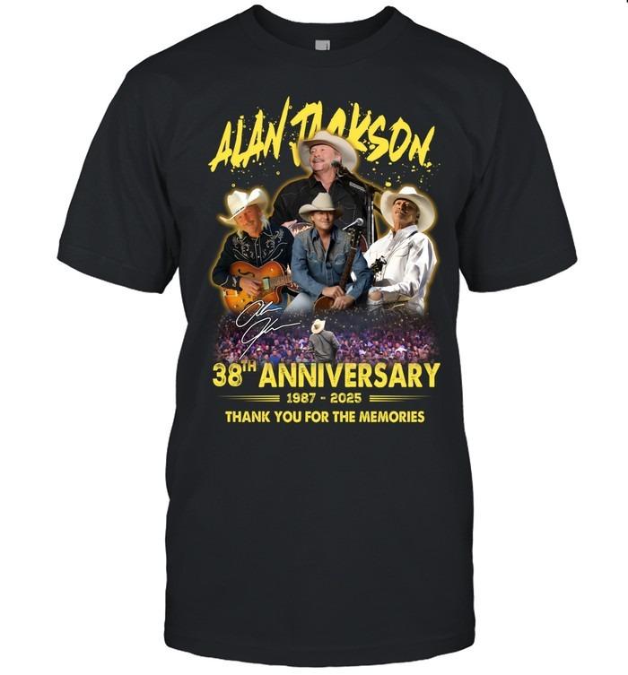 Alan Jackson 38th Anniversary 1987–2025 Thank You For The Memories TShirt