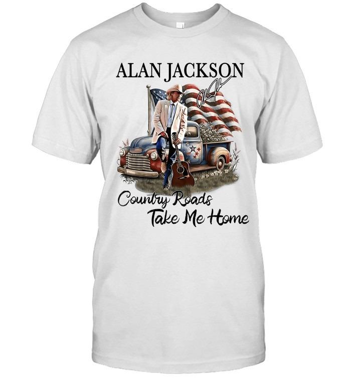 Alan Jackson Country Roads Take Me Home Vintage Truck T-Shirt