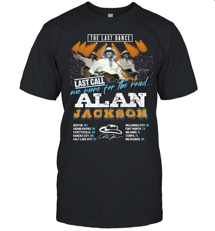 Alan Jackson Last Call One More For The Road Tour 2025 T-Shirt