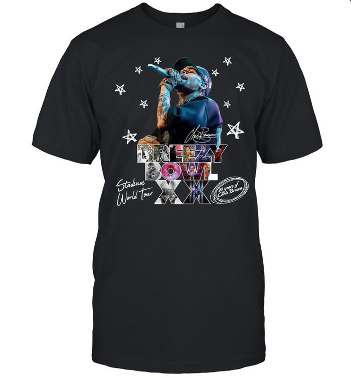 Breezy Bowl XX Stadium World Tour 20 Years Of Chris Brown T-Shirt