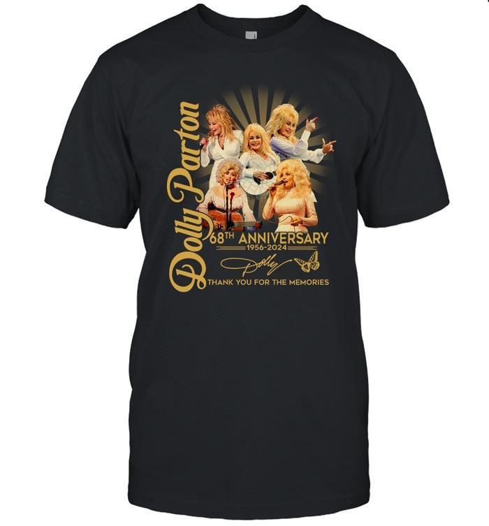 Dolly Parton 68th Anniversary 1956–2024 Thank You For The Memories TShirt