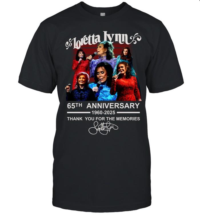 Loretta Lynn 65th Anniversary 1960–2025 Thank You For The Memories TShirt