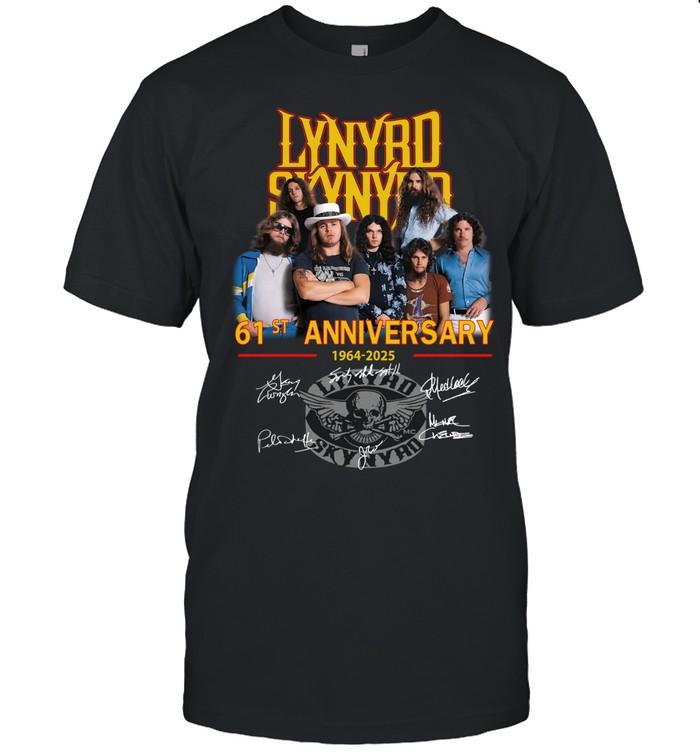 Lynyrd Skynyrd 61st Anniversary 1964–2025 Signatures T-Shirt