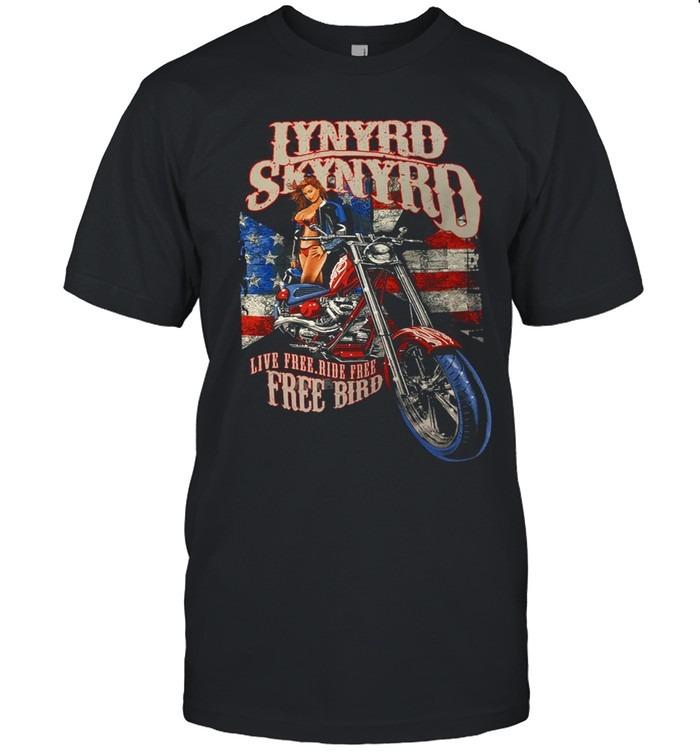 Lynyrd Skynyrd Live Free Ride Free Free Bird Motorcycle T-Shirt