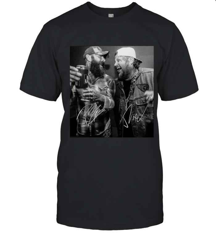 Malone And Jelly Black And White Country Music T-Shirt