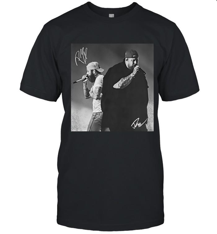 Post Malone And Jelly Roll Live Performance Black And White T-Shirt
