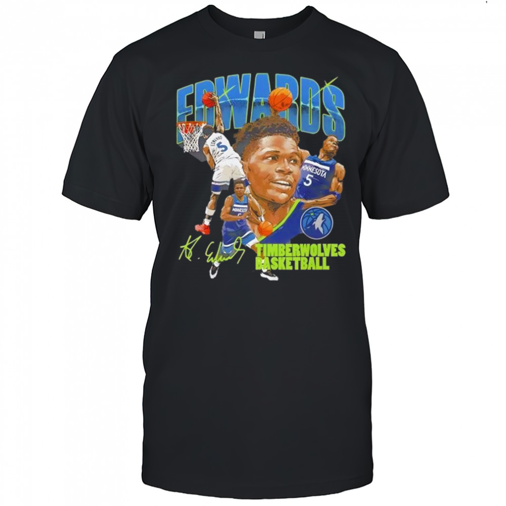 Anthony Edwards Minnesota Timberwolves Basketball Signature Shirt