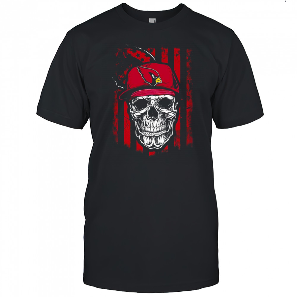 Arizona Cardinals NFL skull flag shirt