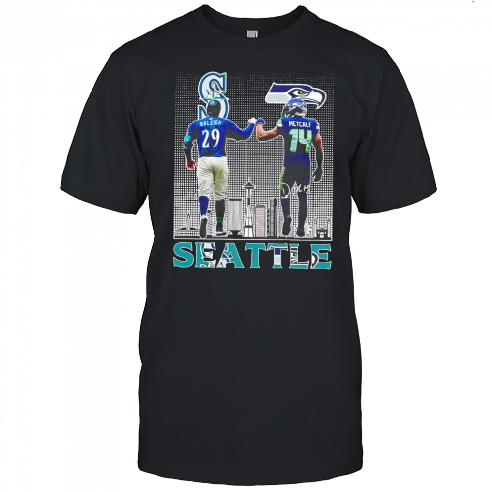 Athletes of DK Metcalf Seattle Seahawks vs Trevone Boykin Seattle Mariners signatures shirt