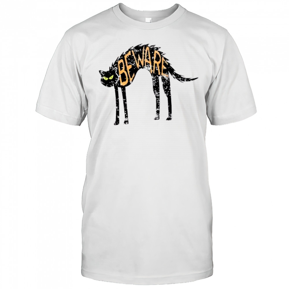 Beware Black Cat Halloween T-shirts