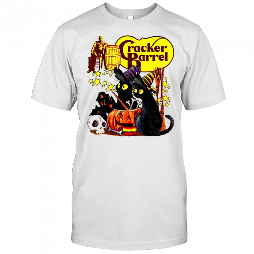 Black cat witches Cracker Barrel Halloween 2025 shirt