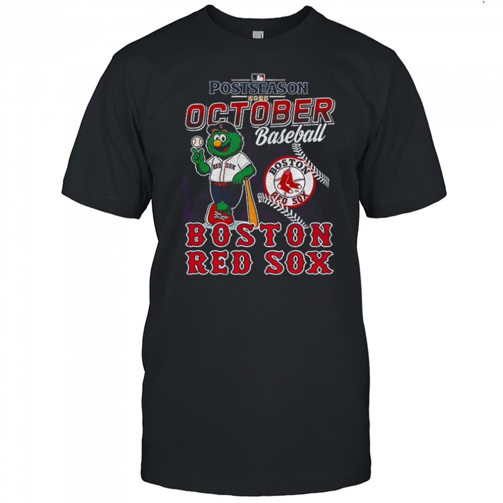 Boston Red Sox 2025 Postseason October Baseball Mascot shirt