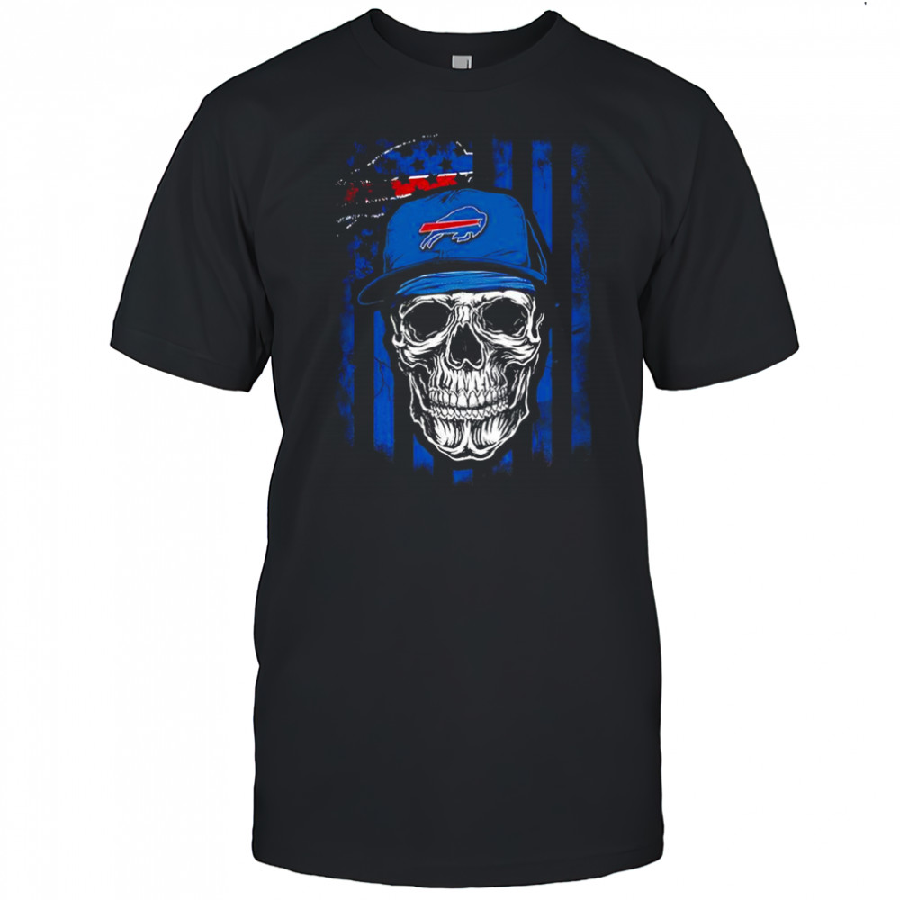 Buffalo Bills NFL skull American flag football lover shirt